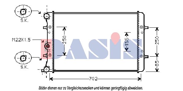 AKS DASIS Radiators, Motora dzesēšanas sistēma 040027N